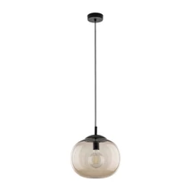 TK Lighting VIBE függeszték fém, üveg, fekete, topáz, E27 - TK-4676