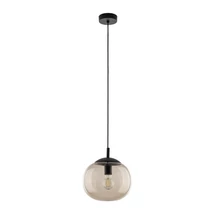 TK Lighting VIBE függeszték fém, üveg, fekete, topáz, E27 - TK-4677