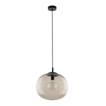 TK Lighting VIBE függeszték fém, üveg, fekete, topáz, E27 - TK-4703