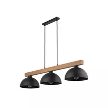 TK Lighting OSLO függeszték fém, fa, fekete, E27 - TK-4710