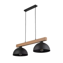 TK Lighting OSLO függeszték fém, fa, fekete, E27 - TK-4711