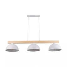 TK Lighting OSLO függeszték fém, fa, fehér, E27 - TK-4712
