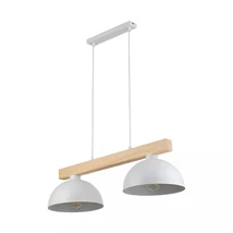 TK Lighting OSLO függeszték fém, fa, fehér, E27 - TK-4713