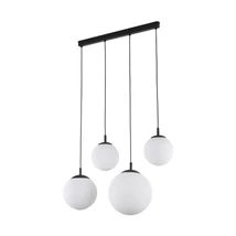 TK Lighting ESME függeszték fém, üveg, fekete, fehér, E27 - TK-4790
