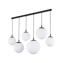 TK Lighting ESME függeszték fém, üveg, fekete, fehér, E27 - TK-4792