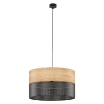 TK Lighting NICOL függeszték fém, fa, fekete, barna, E27 - TK-4798