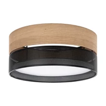 TK Lighting NICOL mennyezet lámpa fém, fa, fekete, barna, E27 - TK-4800