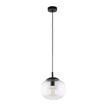 TK Lighting VIBE függeszték fém, üveg, fekete, áttetsző, E27 - TK-4816