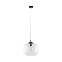 TK Lighting VIBE függeszték fém, üveg, fekete, áttetsző, E27 - TK-4818