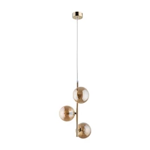 TK Lighting ESTERA függeszték fém, üveg, borostyán, arany, G9 - TK-4838