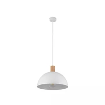TK Lighting OSLO függeszték fém, fa, fehér, E27 - TK-4851