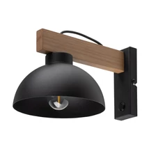TK Lighting OSLO fali lámpa fém, fa, fekete, barna, E27 - TK-4961