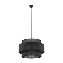 TK Lighting CALISTO függeszték fém, szövet, fekete, E27 - TK-4999