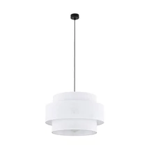TK Lighting CALISTO függeszték fém, szövet, fehér, E27 - TK-5095