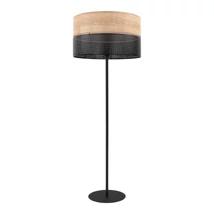TK Lighting NICOL állólámpa fém, fa, fekete, barna, E27 - TK-5123
