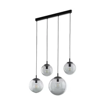 TK Lighting ESME függeszték fém, üveg, fekete, szürke, E27 - TK-5381