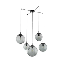 TK Lighting ESME függeszték fém, üveg, fekete, szürke, E27 - TK-5382