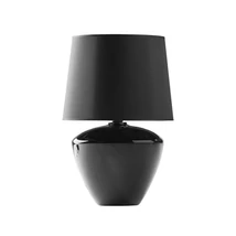 TK Lighting FIORD asztali lámpa üveg, szövet, fekete, E27 - TK-5463