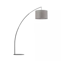 TK Lighting MOBY állólámpa fém, szövet, fekete, szürke, E27 - TK-5487