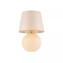 TK Lighting SANTANA asztali lámpa üveg, szövet, ekrü, E27 - TK-5591