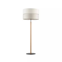 TK Lighting ECO állólámpa fém, fa, szövet, fekete, bézs, E27 - TK-5597