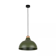 TK Lighting CAP függeszték fém, fa, zöld, E27 - TK-5665
