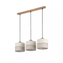 TK Lighting ECO függeszték fa, szövet, bézs, E27 - TK-5771