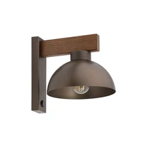 TK Lighting OSLO fali lámpa fém, fa, barna, E27 - TK-6279