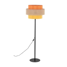 TK Lighting TRIO állólámpa fém, szövet, fekete, narancssárga, sárga, E27 - TK-6451