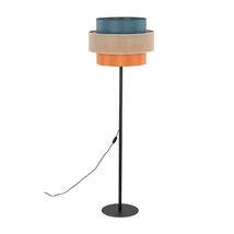 TK Lighting TRIO állólámpa fém, szövet, fekete, narancssárga, kék, E27 - TK-6452
