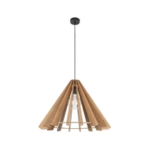 TK Lighting ERIS függeszték fém, fa, fekete, barna, E27 - TK-6611