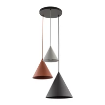 TK Lighting CONO függeszték fém, fekete, téglasz1n, szürke, E27 - TK-6633