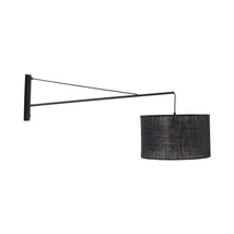 TK Lighting GLORII fali lámpa fém, szövet, fekete, E27 - TK-6639