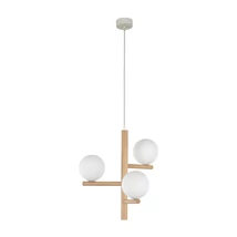 TK Lighting ESTERA függeszték fém, fa, barna, fehér, G9 - TK-6799
