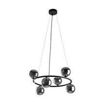 TK Lighting ANNABELLE függeszték fém, üveg, fekete, szürke, G9 - TK-6843