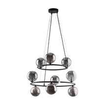 TK Lighting ANNABELLE függeszték fém, üveg, fekete, szürke, G9 - TK-6845