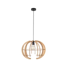 TK Lighting VENUS függeszték fém, fa, fekete, barna, E27 - TK-6886