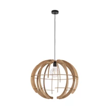 TK Lighting VENUS függeszték fém, fa, fekete, barna, E27 - TK-6888
