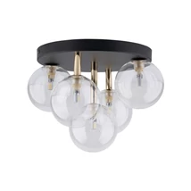 TK Lighting NILOS mennyezet lámpa fém, üveg, fekete, áttetsző, G9 - TK-758