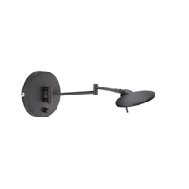 Trio KAZAN fali lámpa fém, fekete, LED, 3000K, 8W, 800lm - 274770132