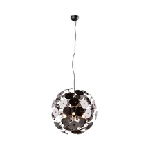 Trio DISCALGO függeszték fém, üveg, fekete, króm, E14 - 309900657