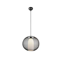 Trio FILO függeszték fém, üveg, fekete, fehér, E27 - 313900132
