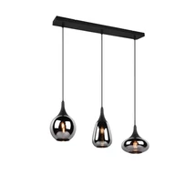 Trio LUMINA függeszték fém, üveg, fekete, füstszín, E14 - 317000332