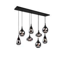 Trio LUMINA függeszték fém, üveg, fekete, füstszín, E14 - 317000832
