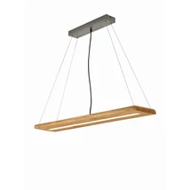 Trio BRAD függeszték fém, fa, nikkel, barna, LED, 3000K, 27W, 3400lm - 323710130