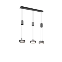 Trio FRANKLIN függeszték fém, antracit, LED, 3000K, 3x9W, 3150lm - 326510342