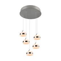 Trio DIOS függeszték fém, akril, nikkel , fehér, LED, 40W, 2300-3000-4000K, 4000Lm - 331430507