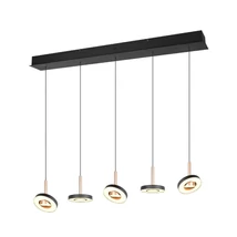 Trio GUANO függeszték fém, akril, nikkel, fekete, barna, fehér, LED, 40W, 2300-3000-4000K, 4250Lm - 334410565