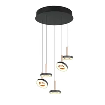 Trio GUANO függeszték fém, akril, nikkel, fekete, barna, fehér, LED, 40W, 2300-3000-4000K, 4250Lm - 334430565