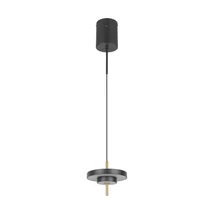 Trio KEATON függeszték fém, akril, fekete, arany, fehér, LED, 10W, 2300-3000-4000K, 1200Lm - 340210180